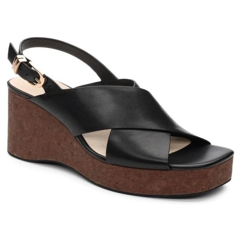 Sanctuary Womens Size 10M Nouveau Wedge Platform Sandals Stylish Open-toe Black